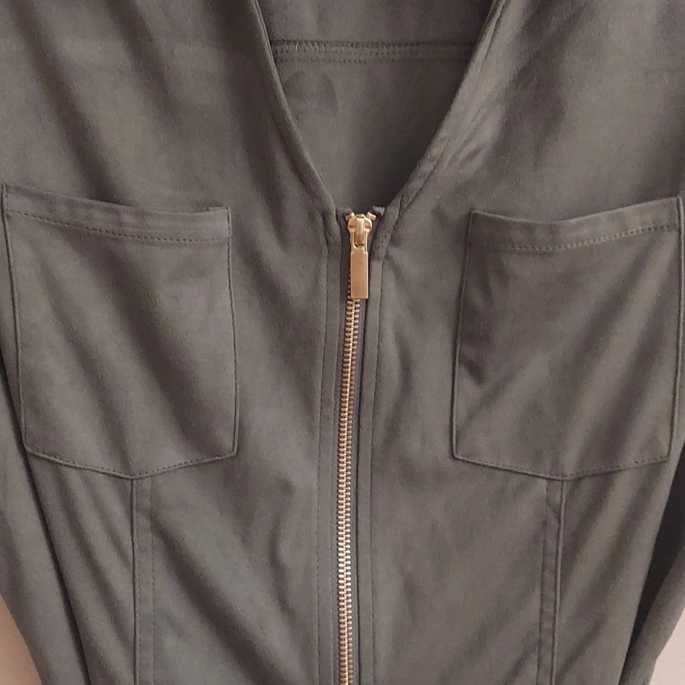 NEW NO BOUNDARIES Junior Khaki Green Utility Romper XXL - Picture 7 of 13